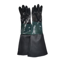 Protective Sandblasting Gloves 25.6Inch Long Cotton Lined With Secure Particle Grip For Sandblast Cabinets And Handling