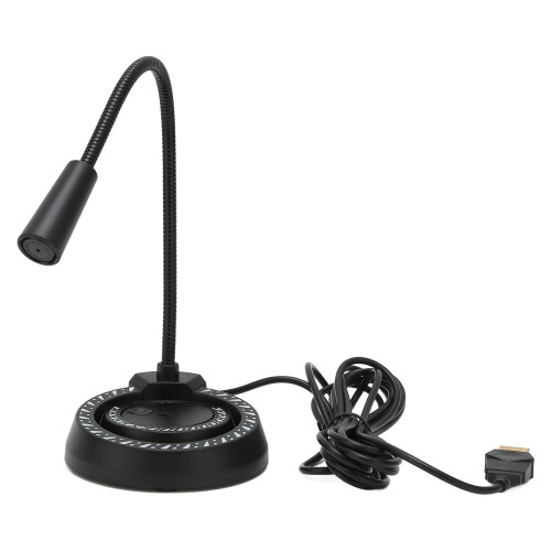Omni Condenser Microphone with Back Electret Condenser Element, USB Microphone for Computer Applications, USB-C Connector with Flexible Gooseneck,