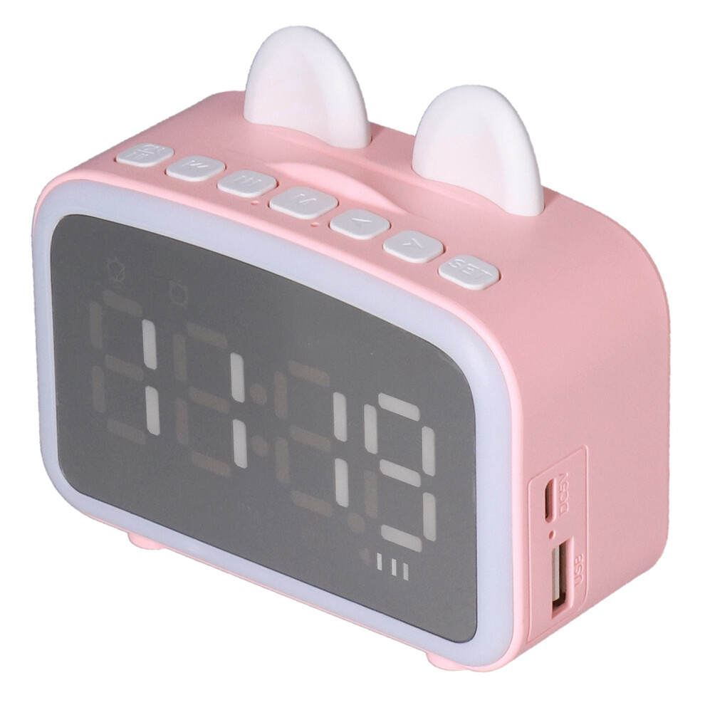 Mini Cartoon Clock Bluetooth Speaker, Model S8, 1400Mah Pink 3201377039250