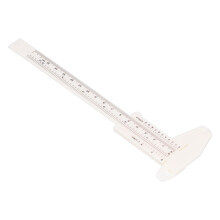 20 Stück 150 mm weiße ABS-Mini-Schieblehren für Schüler & Büro