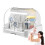 Bottle Dish Rack With Removable Drip Tray, White, DustProof Bottle Storage, Sturdy Countertop Organizer 1