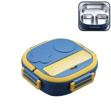 Kids Lunch Box, Leakproof Bento Box for Kids with 3 Compartments, BPA School Lunch Container Blue