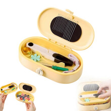 (yellow) 2025 Magnetic Sewing Kit with Case Portable Multifunctional DIY Embroidery Craft Set for Beginners & Travel