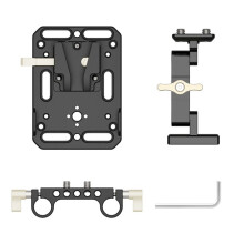 ZGCINE V Mount Battery Plate Adapter V-Type Interface Power Supply Plate with Rod Clamp Standard V-Lock