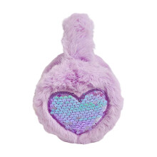 (Purple) Adjustable Sequins Heart Earmuffs for Children 2000s Trend Millennial Devil Ear Warmer Photo Props  Yellow