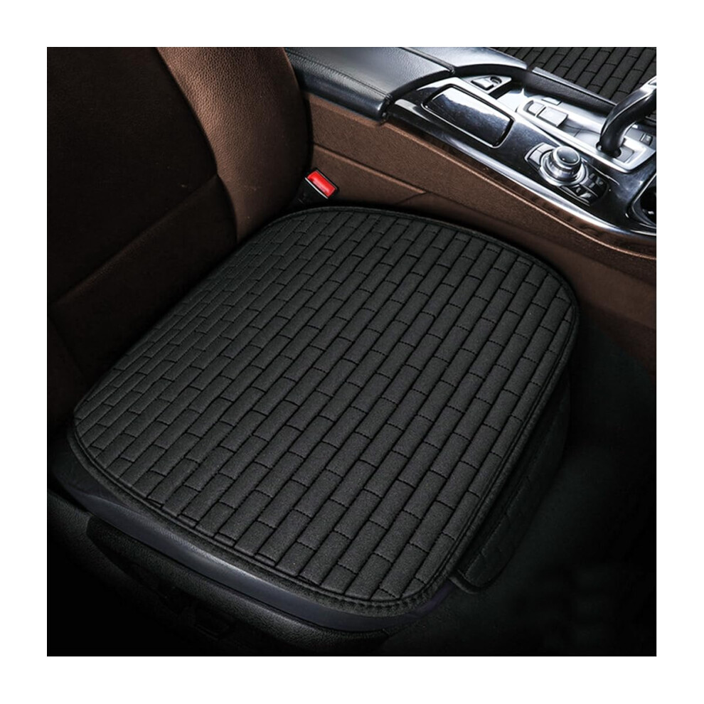 2 Pcs Universal Nonslip Leather Car Seat Cushion And Protector Pads For Front Seats Black 9347817735222