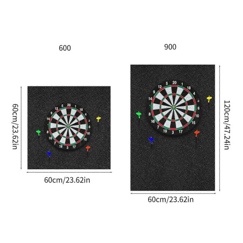 (600x900x12mm) Extended Length Dartboard Surround Felt Board Backing Protector Flight Board Wall Protector Flight Board Accessories 2