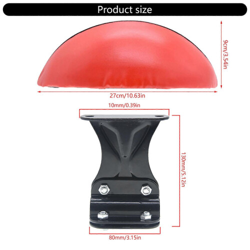 (BWS backrest black 1) Stylish Motorbike Seating Cushion with Ergonomic Backrest Supportive Back Pad, Comfortable Suitable for Commuting Rides 2