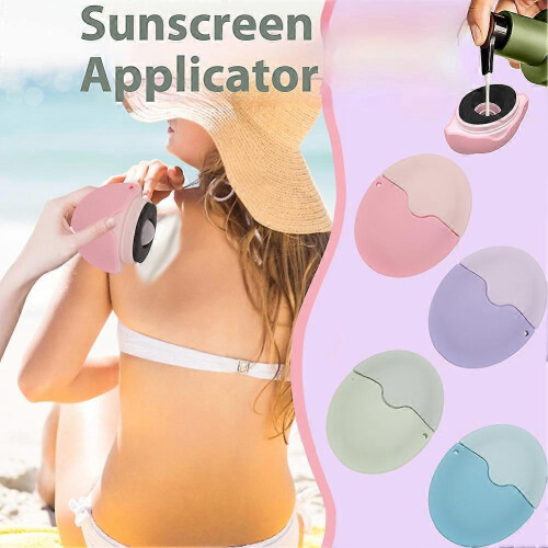 (Blue) Travel Portable Refillable Sunscreen Applicator, Lotion Dispenser with Rotating Roller & Sponges, Fast Easy Application 1