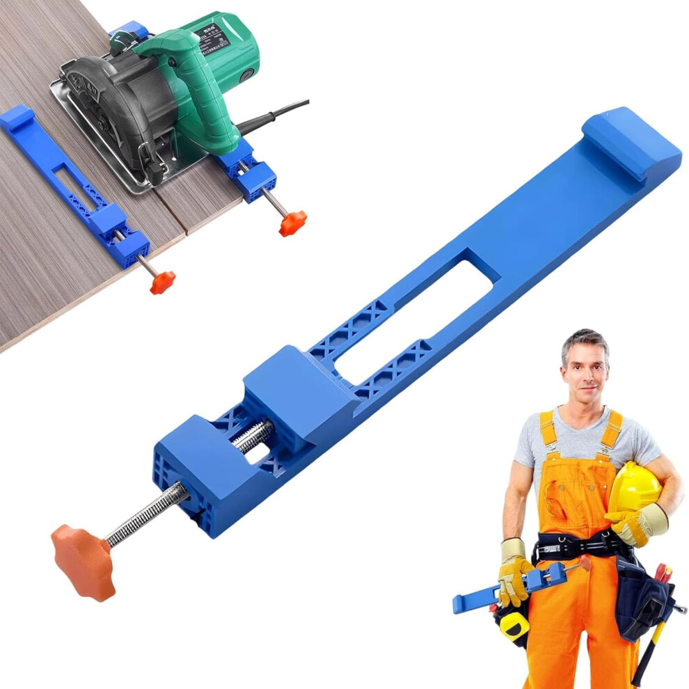 Adjustable Cutter Base Guide Circular Saw Quick Cutting Guide Precision Milling Electric Positioning Clamp Blue 1 Piece 9187378522226