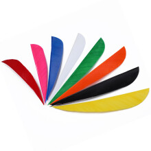 50 Pcs Arrow Turkey Feathers for Archery Fletching Right Wing 4 Inch and 5 Inch Natural Feather D.I.Y. Carbon Arrows Blue