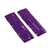 (Purple)Shimmering Sequins Arm Covers Arm Sleeves Oversleeves For Dancers And Fashion Enthusiasts Bright Color Armwear White
