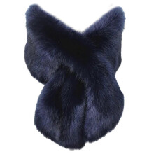 (Navy blue black tip) Solid Color Shawl Large Collar Plush Shawl Winter Coat Artificial Furs Wedding for Winter Elegances  Burgundy black tip