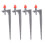 20Pcs/Bag Garden Drip Emitters - Fruit Tree Irrigation 360 Coverage Red 9