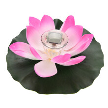 Luminária solar em formato de flor para lago, luminária flutuante de LED com mudança de cor e design de lótus, luzes ecológicas para jardim e