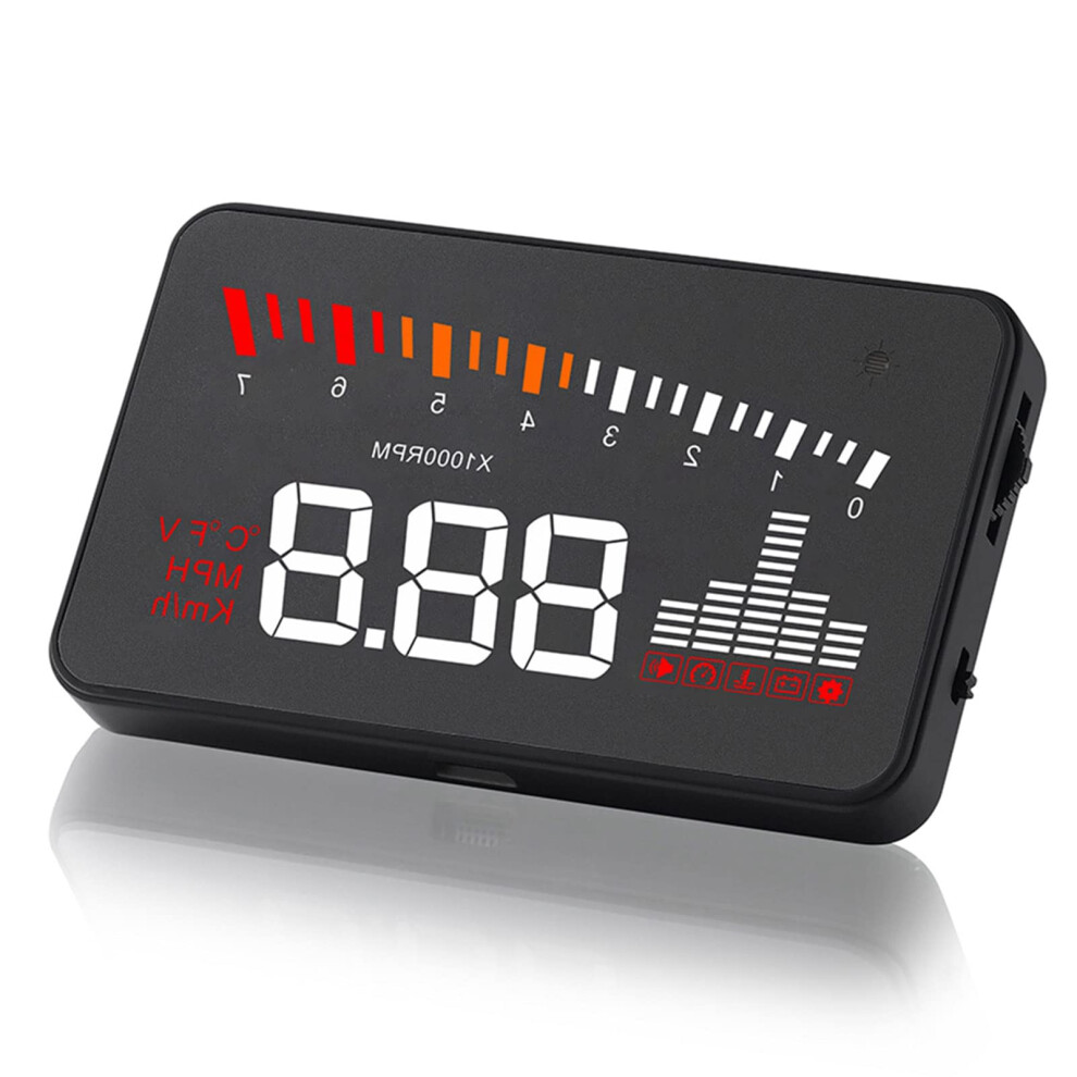3.5 Inch Car Hud Display With Realtime Driving Alerts, Universal Obd2 Head Up Display 9199774140843