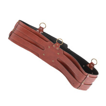 Retro Hand-Knitted Men's Wide Waist Belt, Adjustable Brown Leather