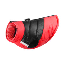 Manteau d'hiver pour chien avec bandes réfléchissantes,-Rouge M