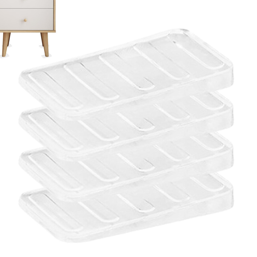 Table Shims For Leveling - Adjustable Furniture Shims Wedges, 4 Pack Clear Plastic Levelers For Home Improvement 9382693466167