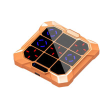 (Orange) 6 in 1 Tic Tacs Toe Bolt Game Electronic Board Game Handheld Electric Puzzle Game Console for Memory Growth Orange