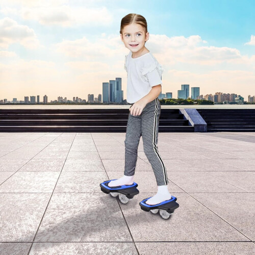 Children's Skateboard Portable Blue NonSlip  Deck  Rebound Wheels Drift For Beginners 1