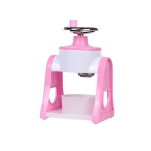 Manual Ice Crusher with Stainless Steel Blades for Cocktails and Smoothies Retro Hand Operated Design