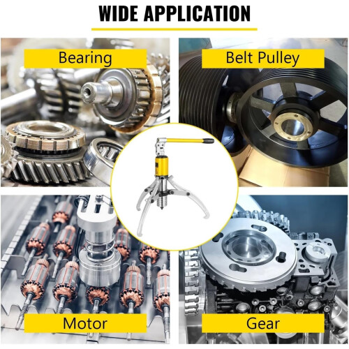 15 Ton Adjustable Hydraulic Gear Puller and Wheel Bearing Removal Tool with Two Three Jaws 1