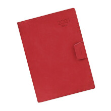 (Red) Professional 2026 Daily Planner Dated Leather Academic Planner Ribbon Bookmarks Elastic Pen Slots For Daily Planning Sky Blue
