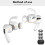 (White) 1Set Soft Silicone Ear Pads Eartips For Earphone Silicone Case Ear Hook In-Ear Earbuds Earphone Ear Tips  White 4