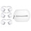 (White) 1Set Soft Silicone Ear Pads Eartips For Earphone Silicone Case Ear Hook In-Ear Earbuds Earphone Ear Tips  White 1