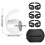 (White) 1Set Soft Silicone Ear Pads Eartips For Earphone Silicone Case Ear Hook In-Ear Earbuds Earphone Ear Tips  White 3