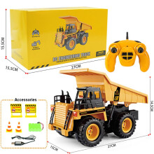 2.4GHz 6 Channel RC Dump Truck with Lights, 27x15x14.5cm, 4.8V 500mAh Battery