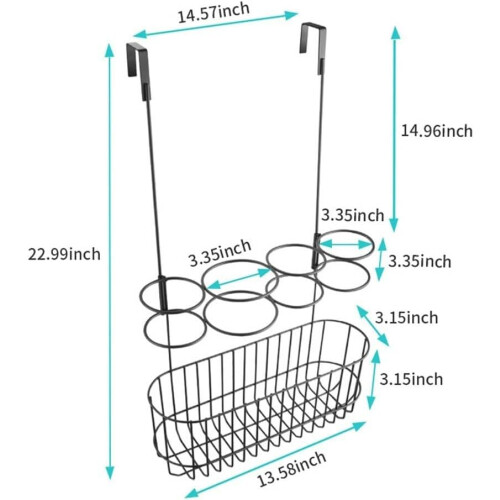 Wall Mounted Hair Dryer Holder with Multi Functional Storage for Bathroom Styling Tools 1