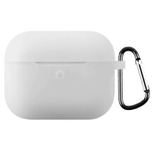 (Transparent) For AirPods Pro 3 Silicone Case with Carabiner Ultra Thin 1.3mm Earphone Protective Cover()