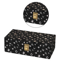 (S) Chic Wood Container with Gentle Interior Practical Storage Case Perfect for Organizing Accessories and Beauty Items S