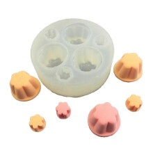 (2) Cute Cake Decorating Molds for Candy Soap Candle Epoxy Clay Molds Food Fondant Molds, DIY Handmade Silicone Cake Moulds Multicolor