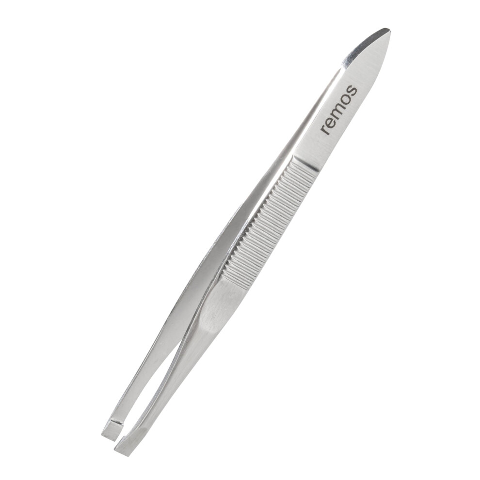 Stainless Steel Straight Tip Tweezers 8cm with NonSlip Ribbed Grip for Precision MultiPurpose Use