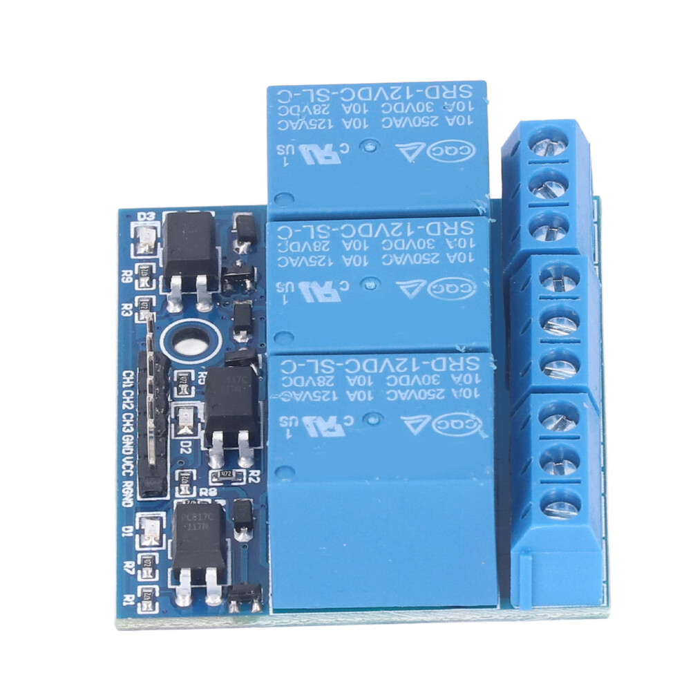 3 Channel 12V/3.3V High Voltage Relay Board With Isolated Optocoupler 49X42x20mm 5071382262824