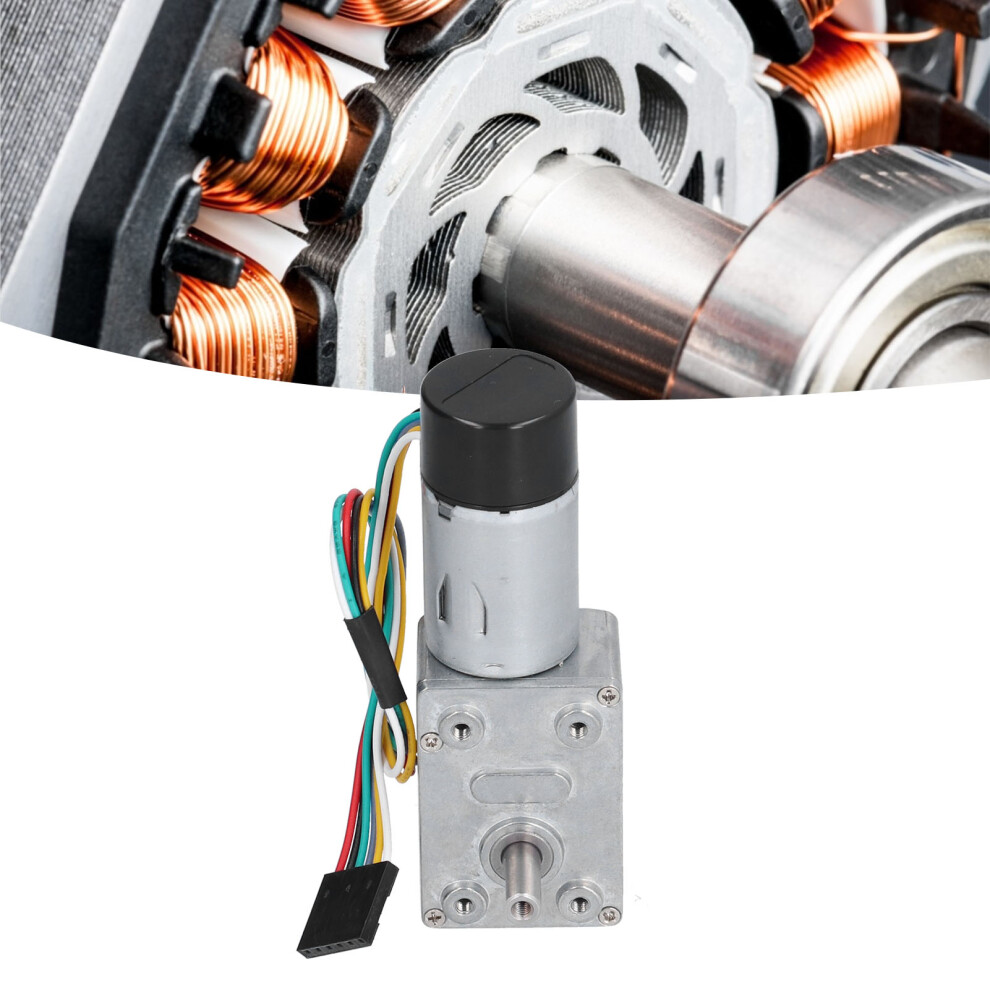 Self Locking Jgyâ370 Encoder Motor 24V 90Rpm Full Metal Worm Gear Drive 7891377056041