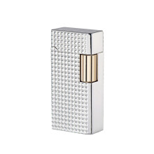 Kerosene Lighter Metal Flip SideSlide Ignition Refillable Fuel Silver Gift For Men Father Husband