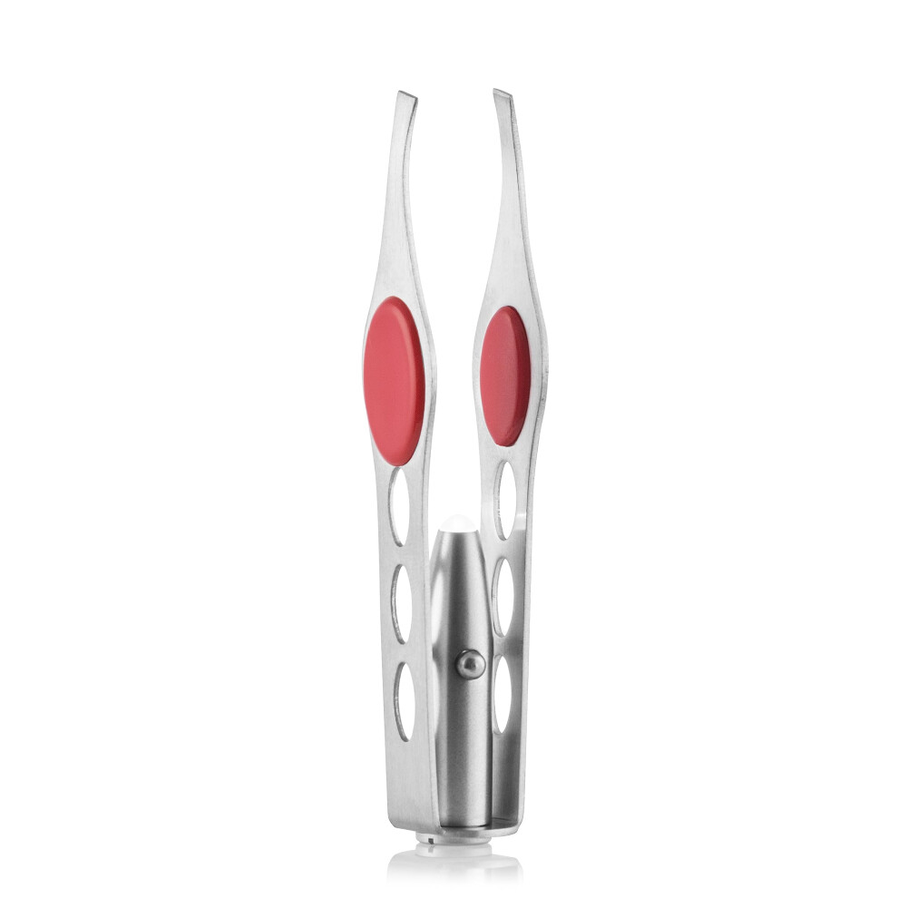 Light Led Tweezers For Precision Eyebrow Hair Removal With And Ergonomic Nonslip Grip