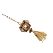 (Original color) Small Animal Activity Hanging Chew Toy Teeth Grinding Parrots Parakeets Bird African for Cockatiel Conure Teeth Multicolor