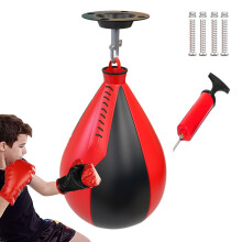 Fast Boxing Ball Portable Swivel Ball For Gym Dangling Gym Bag Boxing Reusable Boxing Ball For Men Women Black Red