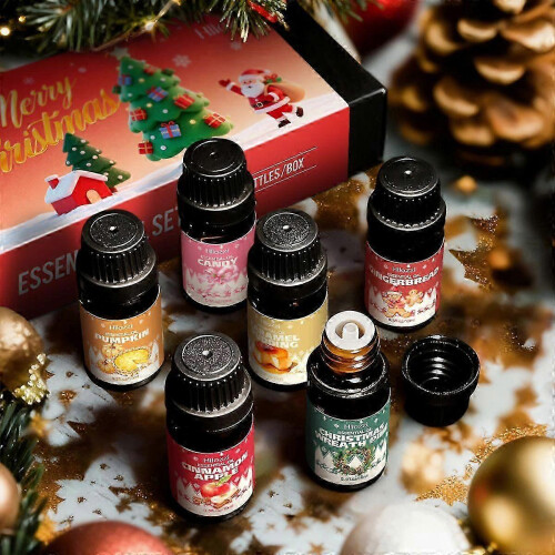 Christmas Fragrance Oil Set, Winter Essential Oils for Diffuser, Candle Making - Holiday Diffuser Oils Gift Set 2