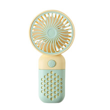 Portable USB Rechargeable Handheld Fan with Quiet Motor and Comfort Grip for Outdoor and Study  Yellow