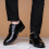 Ανδρικά Oxfords, Επίσημα Παπούτσια από PU Δέρμα με Κλασικό Ρετρό Σχέδιο με Κορδόνια, 2