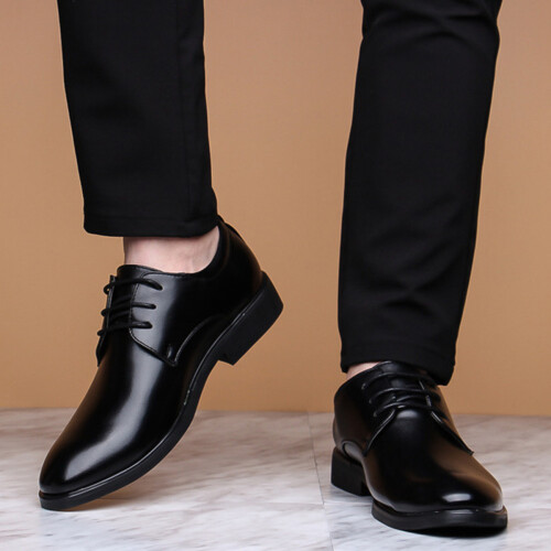 Ανδρικά Oxfords, Επίσημα Παπούτσια από PU Δέρμα με Κλασικό Ρετρό Σχέδιο με Κορδόνια, 1