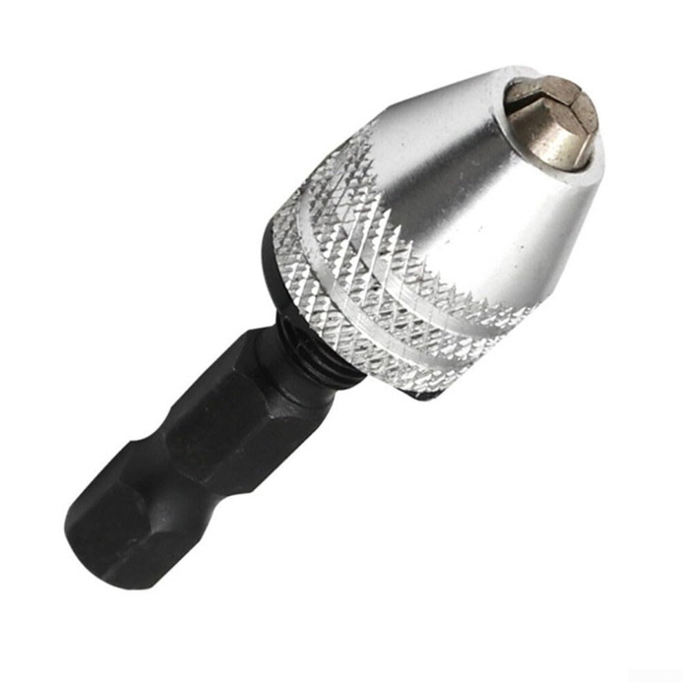 Keyless Drill Chuck With Hex Shank Adapter For Quick Bit Changes, 34Mm Capacity, Fits 1/4Inch Driver Power Tools 9187378524428