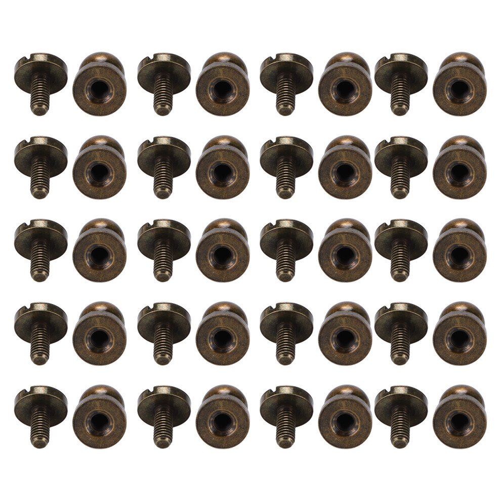 20 Sets Brass Rivets 8X7mm Bronze Luggage Hardware Accessories 9351377058899