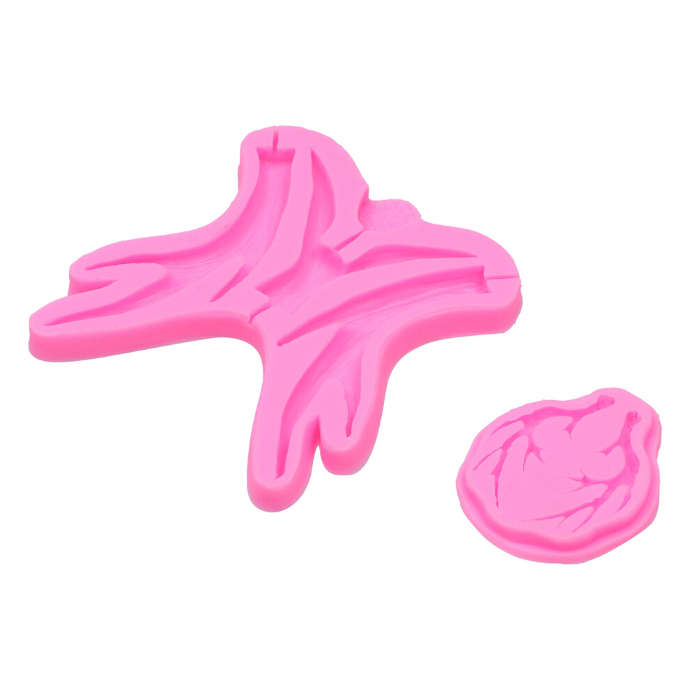2Pcs Pink Silicone Antler Molds Soft Elastic For Cake, Chocolate & Fondant 4111377059563